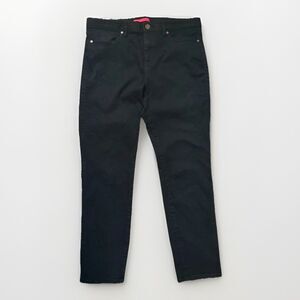 Lilly Pulitzer Worth Straight Jeans Women's Size 14 Black Stretch Denim Mid Rise